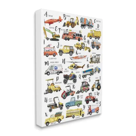 Stupell Industries ABCs of Motor Vehicles Kid's Alphabet Chart Wall Art {1}