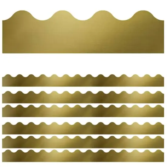 Carson Dellosa Education&reg; Sparkle & Shine Foil Scalloped Border Set, 234ft. Gold {1}