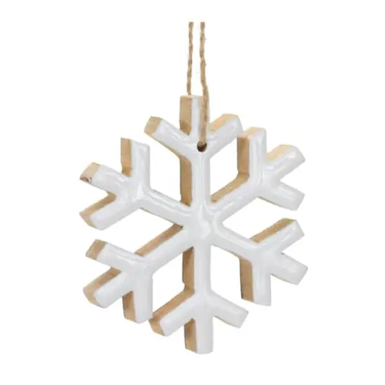 12ct. 4" White Snowflake Ornament {3}