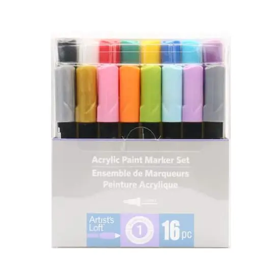 16 Color Acrylic Paint Marker Set by Artist's Loft&trade; {1}