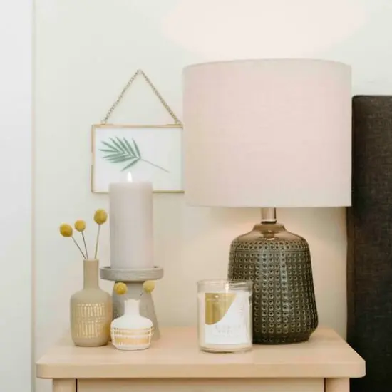 Hello Honey&reg; Stoneware Vases with Gold Pattern Set Taupe {6}