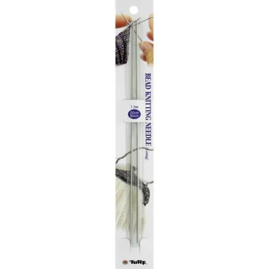 Tulip&reg; 8" Long Bead Knitting Needles, 2ct.  {1}