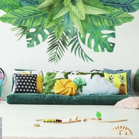 RoomMates Watercolor Tropical Leaves Peel & Stick Giant Decals {4}