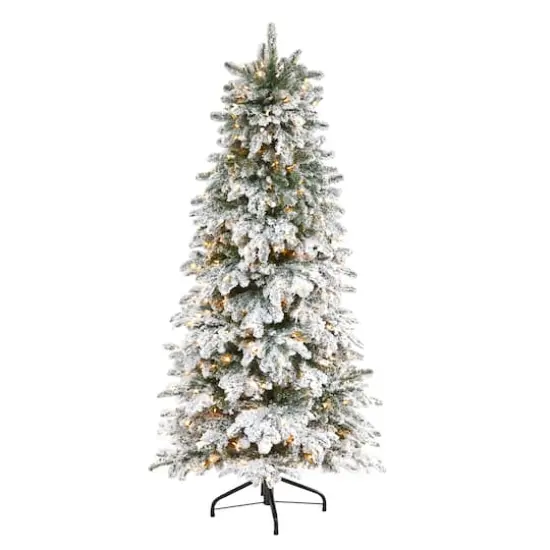 6ft. Pre-Lit North Carolina Fir Artificial Christmas Tree, White Lights {1}