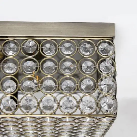 Lalia Home Classix 12" Antique Brass 2-Light Square Flush Mount {9}