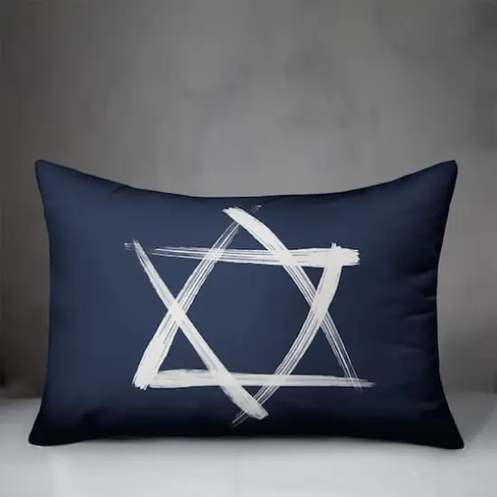 Brush Stroke Star of David 14x20 Spun Poly Pillow {4}