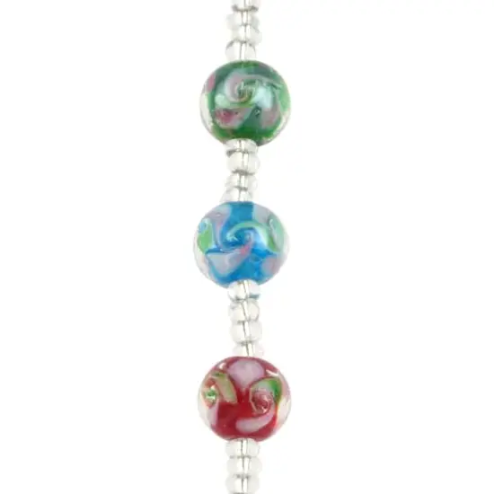 Swirl Round Lampwork Glass Bead Mix by Bead Landing&trade; {1}