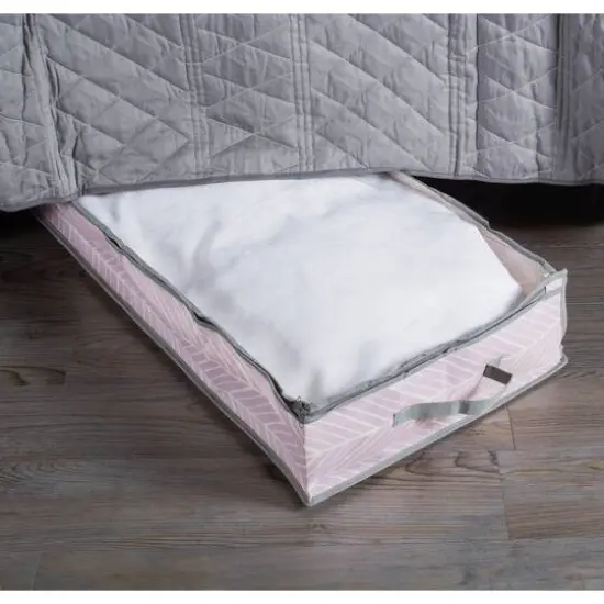 DII&reg; 40" Fabric Soft Storage Bins with Viewing Window, 2ct. Mauve Chevron {5}