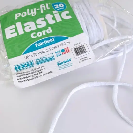 Poly-Fil&reg; 1/4" White Spandex Elastic Cording {3}