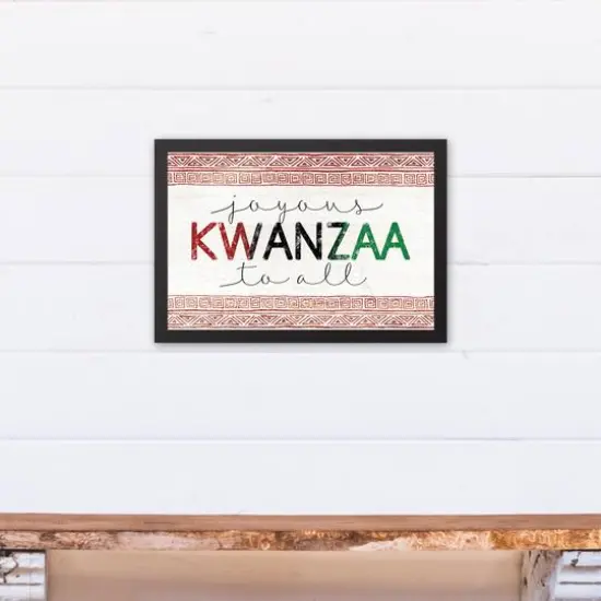 Joyous Kwanzaa To All Black Framed Canvas Art {5}