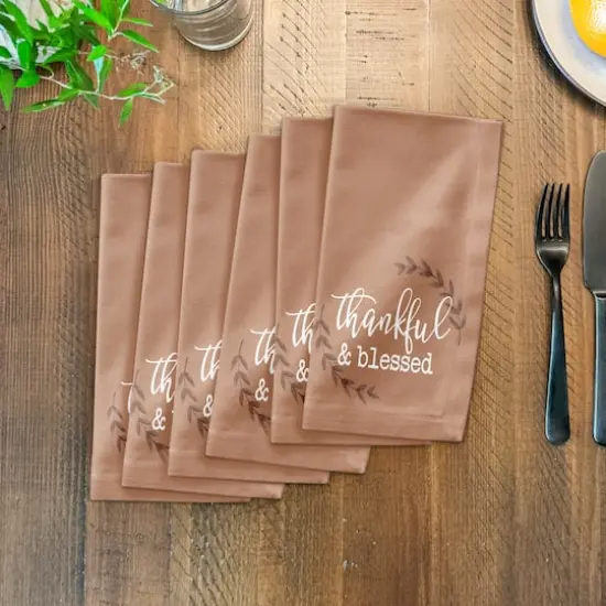 Thankful Blessed Cotton Twill Napkin {4}