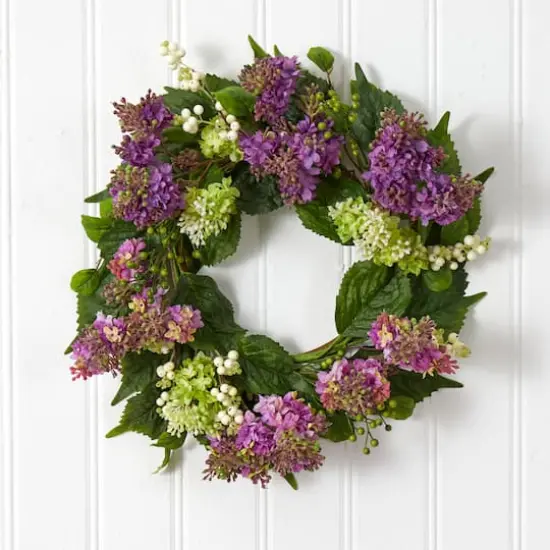 20" Purple & Green Lilac Wreath {3}