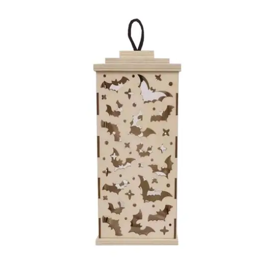 10" DIY LED Bat Wood Lantern D&eacute;cor by Make Market&reg; {5}
