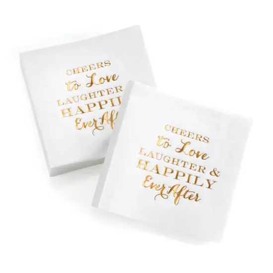 Hortense B. Hewitt Co. Cheers & Love Beverage Napkin {1}