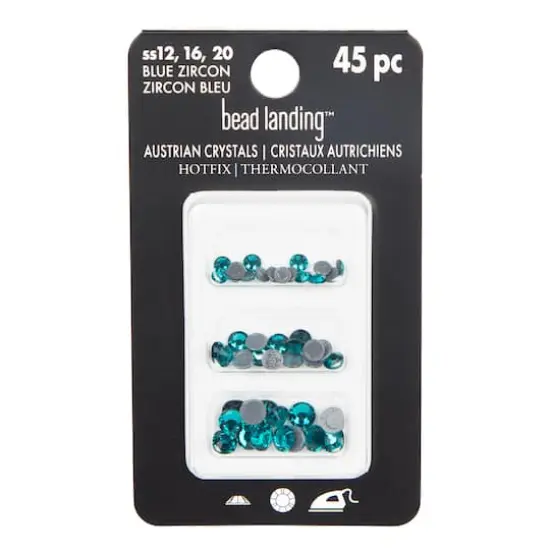 Hotfix Austrian Crystals Mix by Bead Landing&trade;, 45ct. Blue Zircon {5}