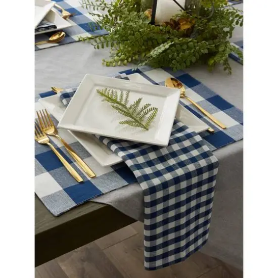 DII&reg; Navy & Off White Gingham Cotton Napkins, 4ct. {7}