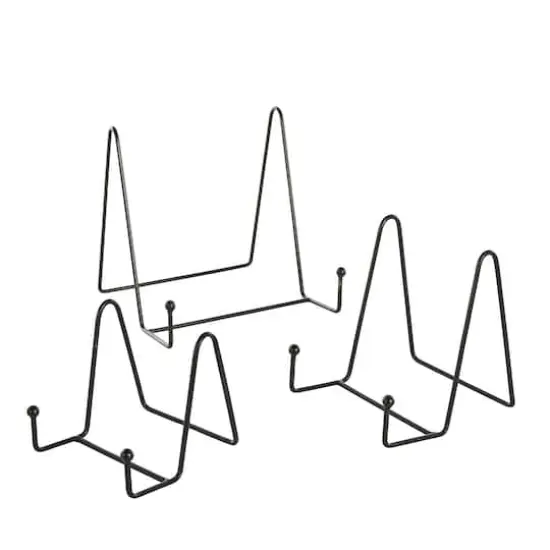 Black Metal Wide Triangle Display Easel Set {5}