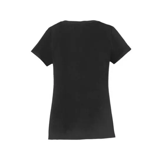 Port & Company&reg; Fan Favorite&trade; Ladies V-Neck T-Shirt Jet Black {4}