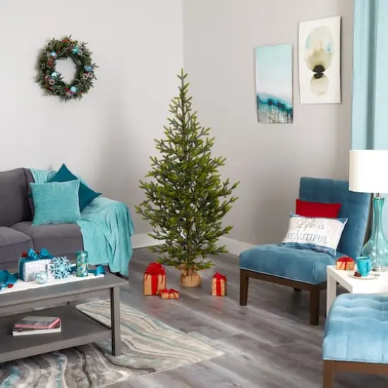 6ft. Pre-Lit Fraser Fir Artificial Christmas Tree, Clear LED Lights {6}