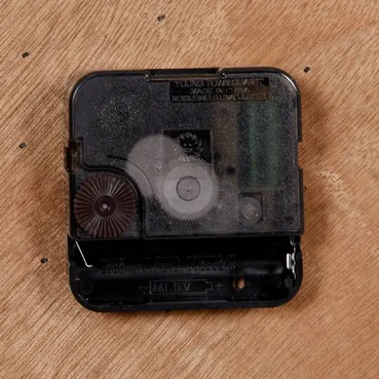 30" Gray Wood Farmhouse Wall Clock {7}