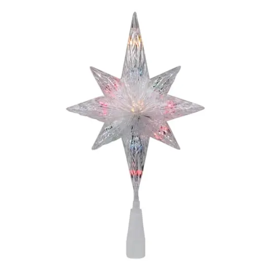 11" Lighted Clear Crystal Star of Bethlehem Tree Topper {5}