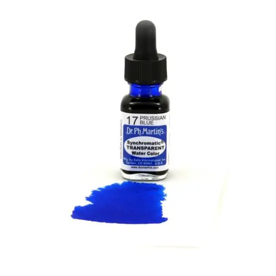 Dr. Ph. Martin's&reg; Synchromatic Transparent Watercolor, 0.5oz. 17 Prussian Blue {4}