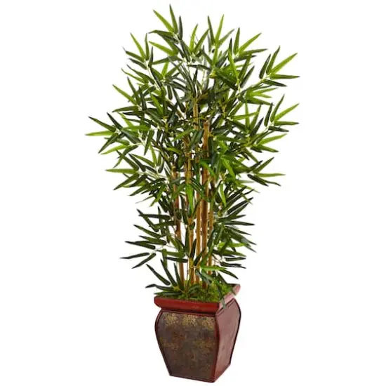 3.5ft. Bamboo Tree In Wooden Decorative Planter {1}