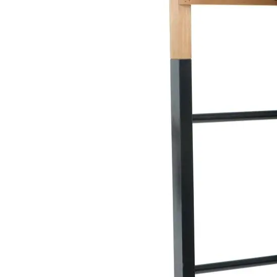 Hello Honey&reg; 72" Fir Wood Ladder Shelf with Metal Base {8}