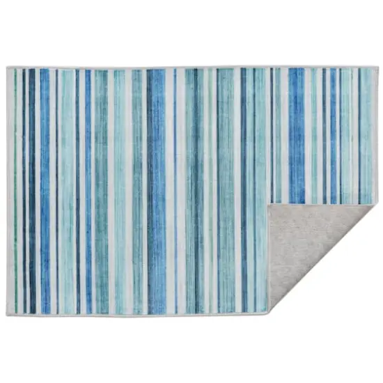 Blue Striped Washable Area Rug by Ashland&reg; {3}