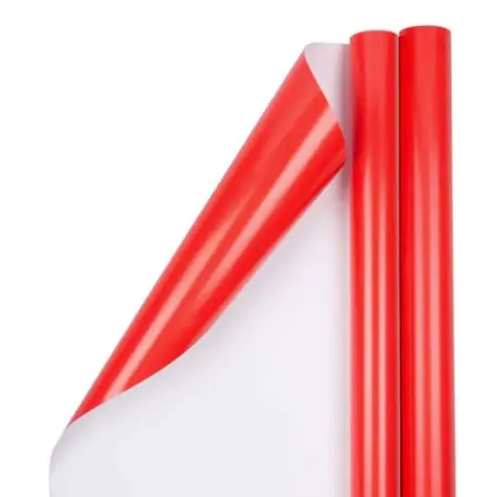 JAM Paper Glossy Gift Wrap, 2ct. Red {1}