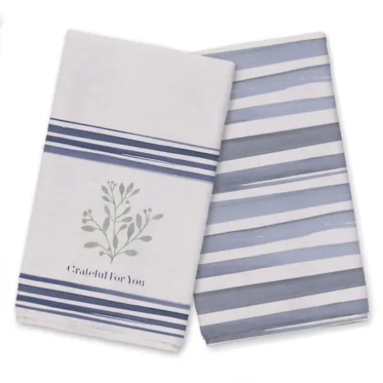 Grateful For You Tea Towel Set Blue {1}