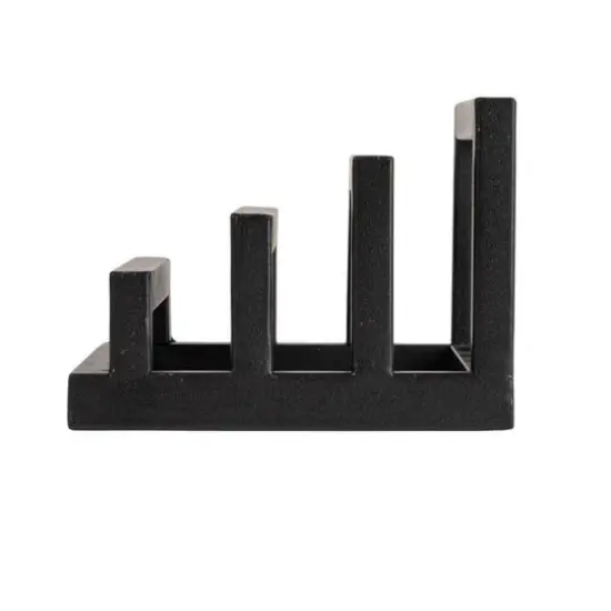 Hello Honey&reg; Tri-Sectional Black Metal Plate Stand Organizer {9}