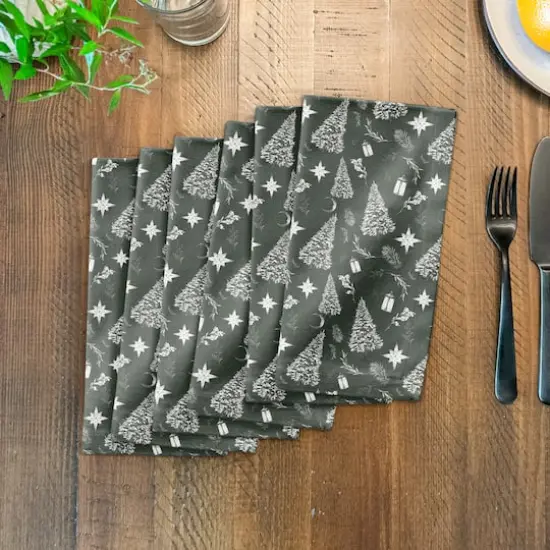 Designs Direct Sage Christmas 10" x 10" Cotton Twill Napkin {4}