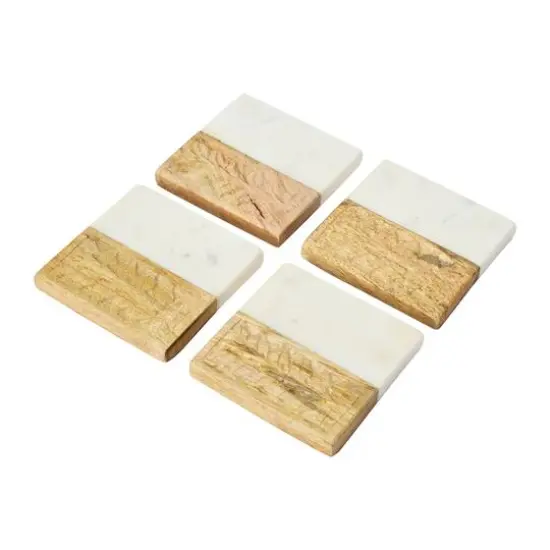 Hello Honey&reg; Hand-Carved Engraved Mango Wood Square Trivets, 4ct. {4}