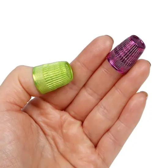 SINGER&reg; Metallic Small & Medium Slip-Stop Thimble Set {6}