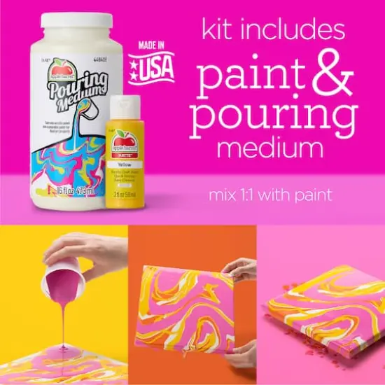 Apple Barrel&reg; Acrylic Paints & Pour Medium 14 Piece Set {5}