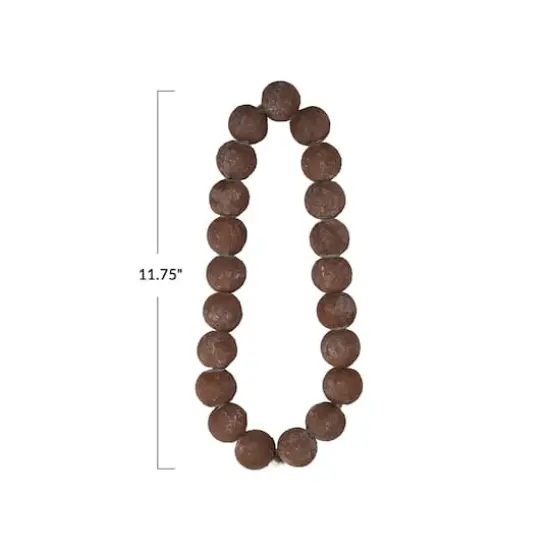 Hello Honey&reg; 11.75" Distressed Brown Cement Bead Garland {4}