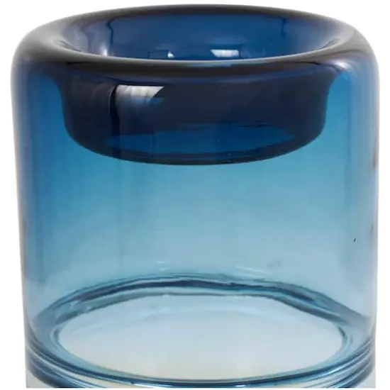 11" Blue & Yellow Ombre Cylinder Glass Vase {3}