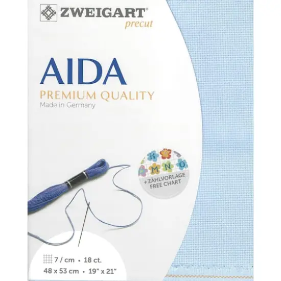 Zweigart&reg; Belfast Fein-Aida 18 Count Pre-Cut Fabric Sky Blue {1}