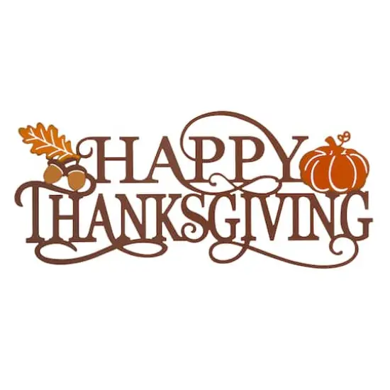 Glitzhome&reg; 24" Metal Happy Thanksgiving Wall D&eacute;cor {1}