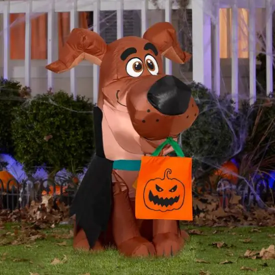 3.5ft. Airblown® Inflatable Halloween Scoob Puppy Vampire {3}