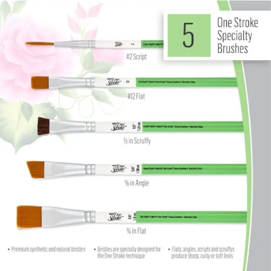 Let's Paint with FolkArt&reg; One Stroke&trade; A-Z of Floral Painting Kit {6}