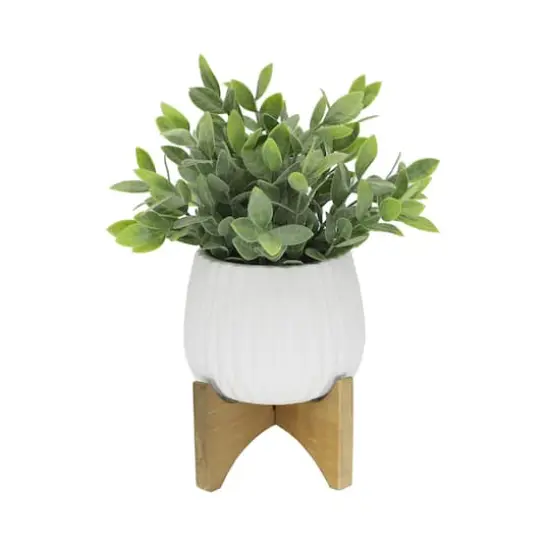Flora Bunda&reg; 10.7" Tea Leaf in Ridge Pot On Stand {1}