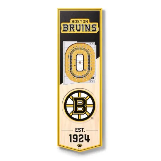 19" NHL 3D StadiumView Banner Boston Bruins {1}