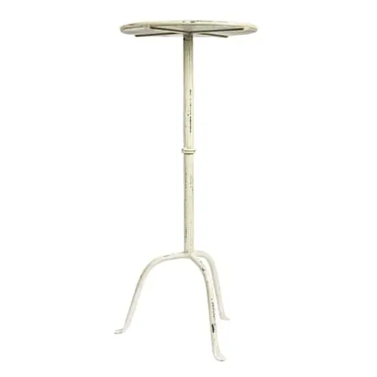 Hello Honey® 28" Metal Martini Cocktail Table Antique White {8}