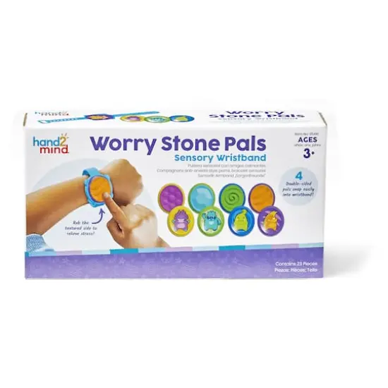 hand2mind Worry Stone Pals Sensory Wristband Set {8}