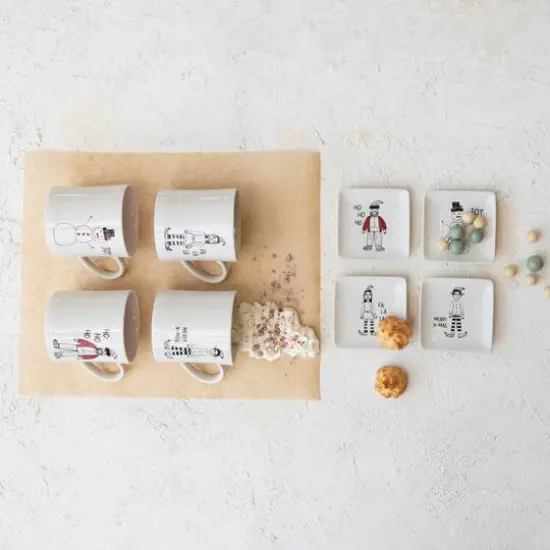 Hello Honey&reg; 14oz. Holiday Image & Saying Stoneware Mug Set {3}
