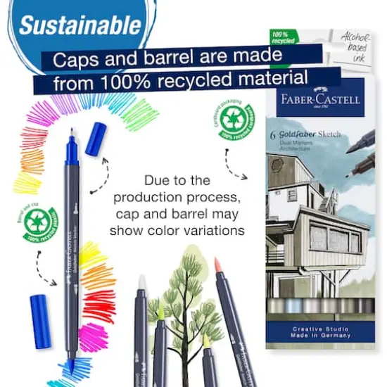 Faber-Castell&reg; Goldfaber Sketch Architecture Dual Tip Alcohol Markers {8}