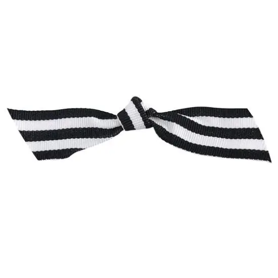 JAM Paper 7/8" Grosgrain Twist Tie Flair Bows, 100ct. Black/White Stripes {1}