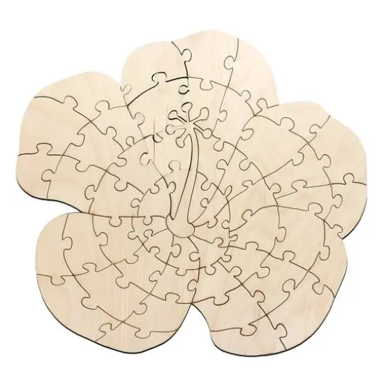 Leisure Arts&reg; Large Hibiscus D.I.Y. Wood Puzzle {3}